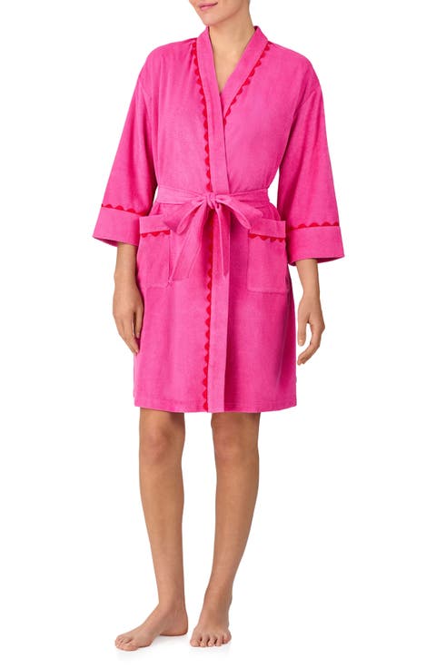 french terry short robe