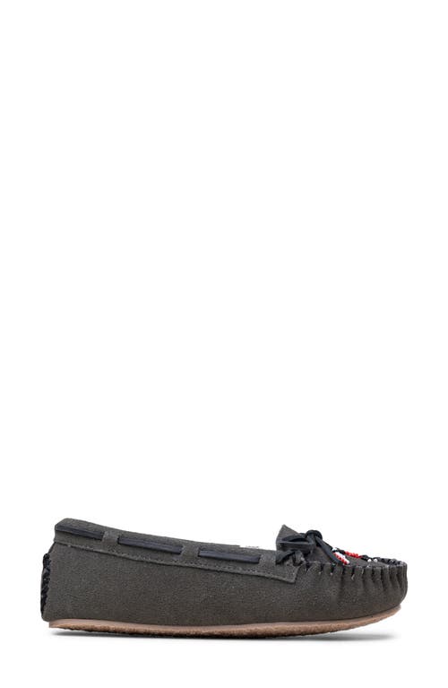 Minnetonka Thunderbird Animikii Faux Fur Lined Slipper In Gray