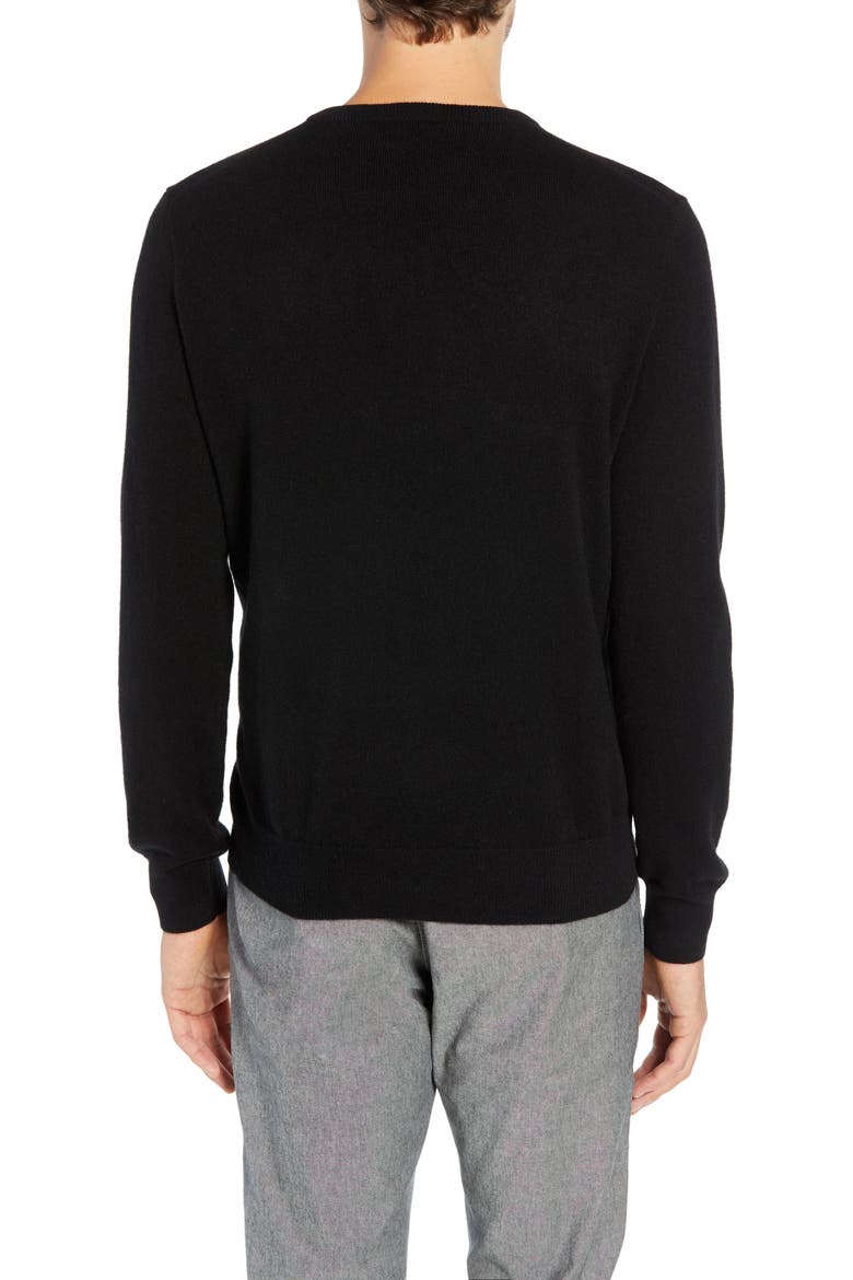 Everyday Cashmere Regular Fit V-Neck Sweater, Alternate, color, BLACK