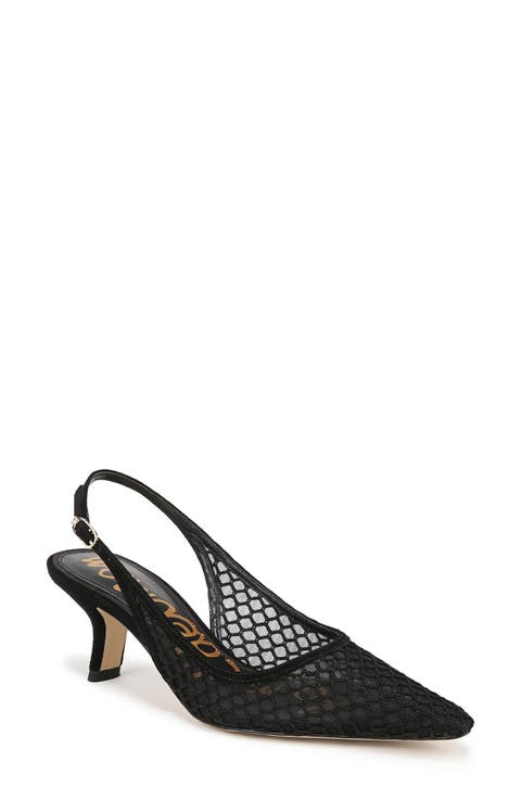 Bianka Slingback Mesh Pointed Toe Pump