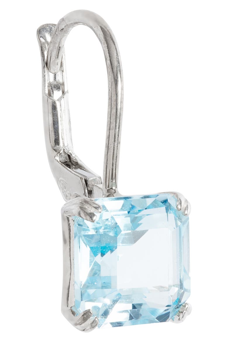 Harper Asscher Cut Drop Earrings, Alternate, color, BLUE