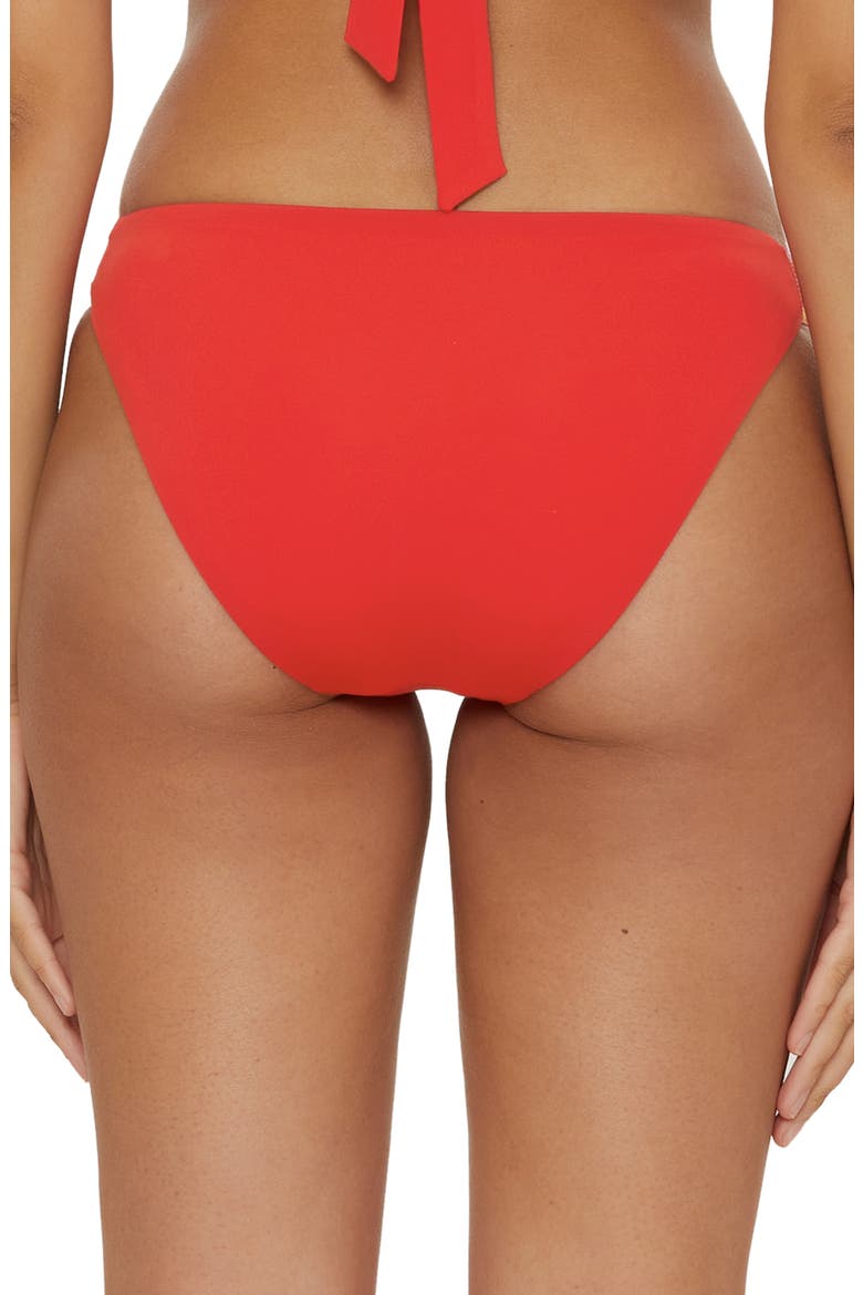 Fiesta American Basket Weave Trim Bikini Bottoms, Alternate, color, FIRE