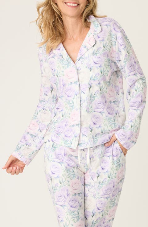 Violet Rose Long Sleeve Thermal Pajama Top