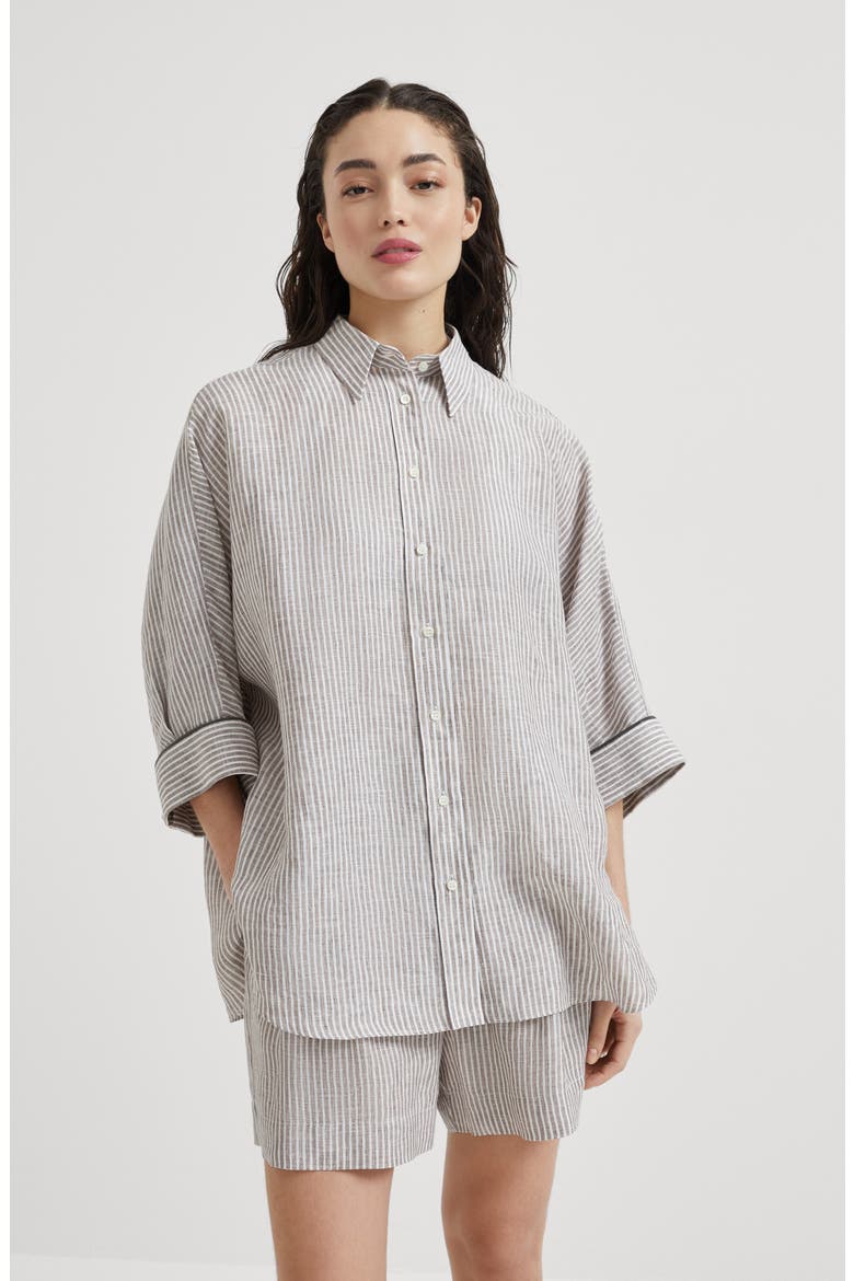 Linen shirt, Alternate, color, Light Brown