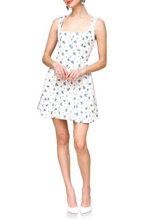 Avec Les Filles Floral Corset Skater Minidress