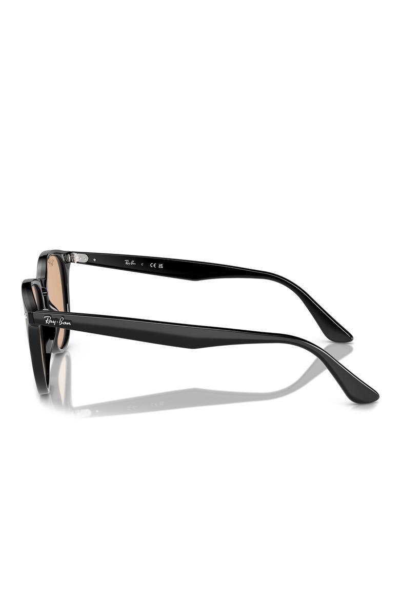 53mm Phantos Sunglasses, Alternate, color, BLACK / BROWN