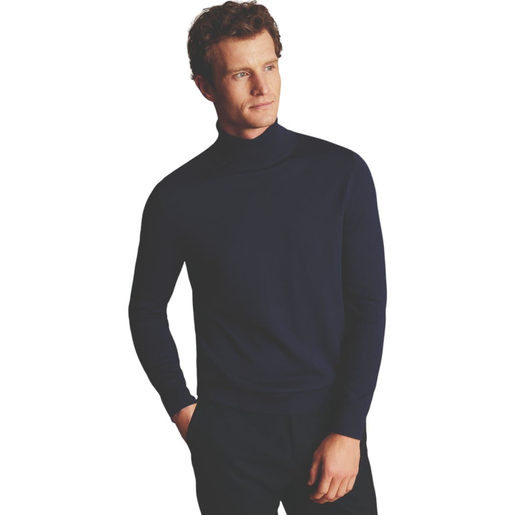 CHARLES TYRWHITT CHARLES TYRWHITT PURE MERINO ROLL NECK SWEATER