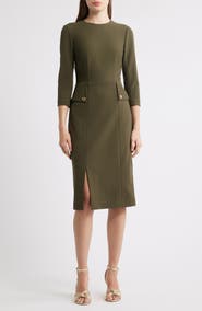Eliza J Pocket Detail Sheath Dress