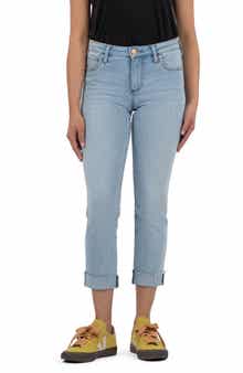KUT from the Kloth Amy Low Rise Crop Slim Straight Leg Jeans
