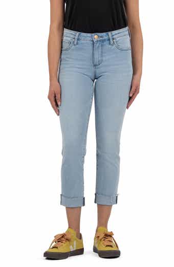 KUT from the Kloth Amy Low Rise Crop Slim Straight Leg Jeans