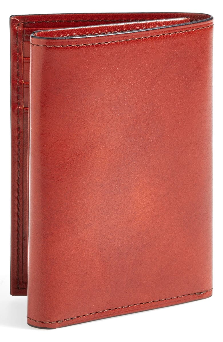 Bosca Old Leather Double ID Trifold Wallet, Alternate, color, Cognac