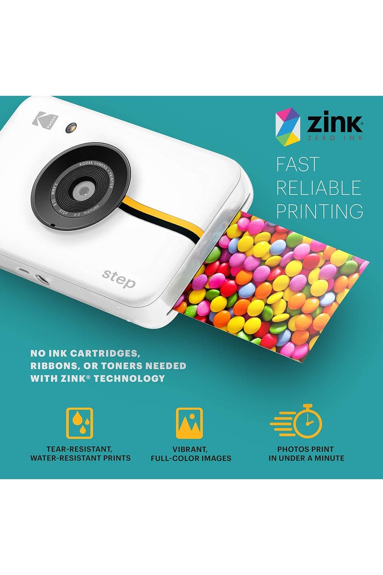 Step Instant Camera Bundle with Paper & Accessories, Alternate, color, White