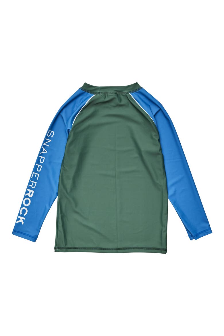 Kids' Colorblock Long Sleeve Rashguard Top, Alternate, color, BLUE