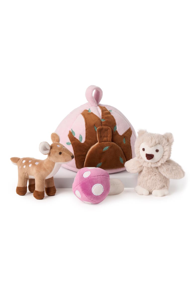 Forest Friends Set of 3 Plush Toys & Storage Bag, Main, color, MULTI