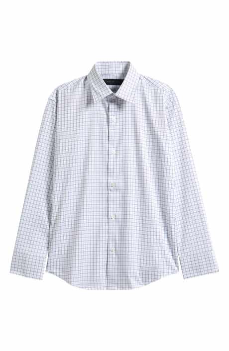 Andrew Marc Kids' Tattersall Check Stretch Dress Shirt