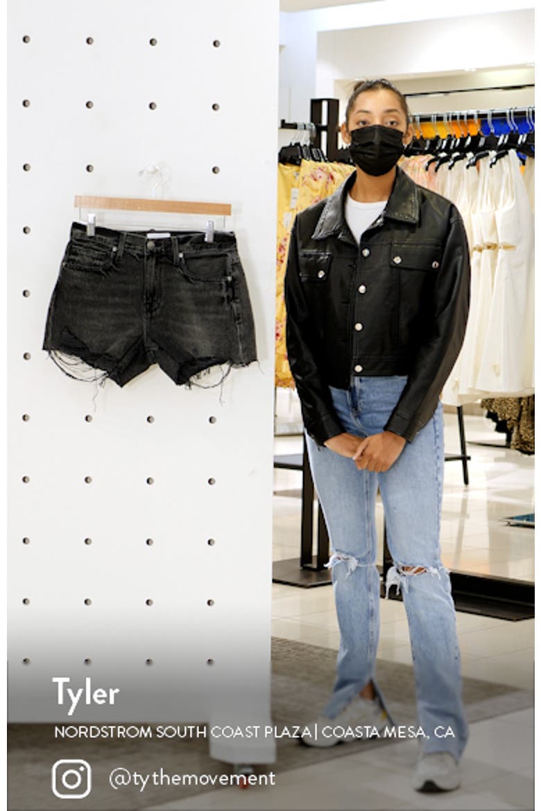 Le Brigette High Waist Raw Edge Cutoff Denim Shorts video