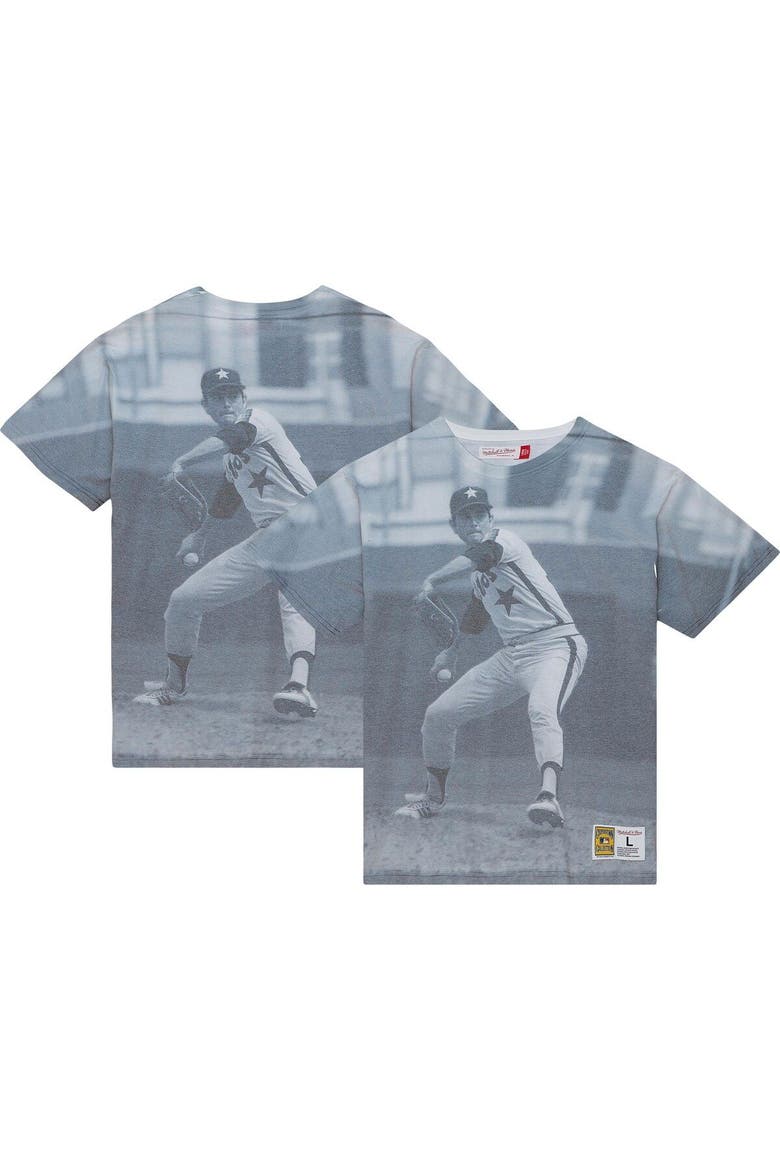 Men's Mitchell & Ness Nolan Ryan Houston Astros Cooperstown Collection Highlight Sublimated Player Graphic T-Shirt, Alternate, color, White