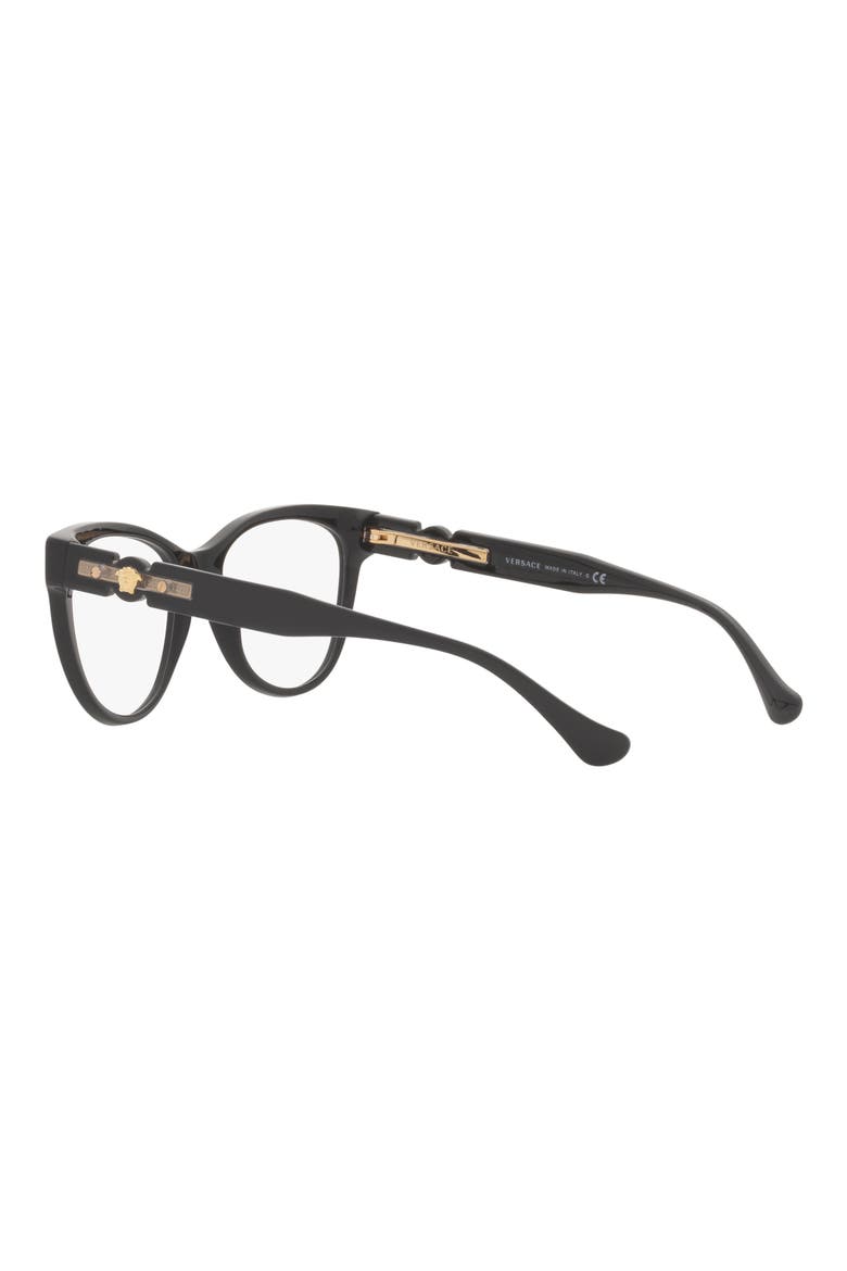 53mm Cat Eye Optical Glasses, Alternate, color, BLACK