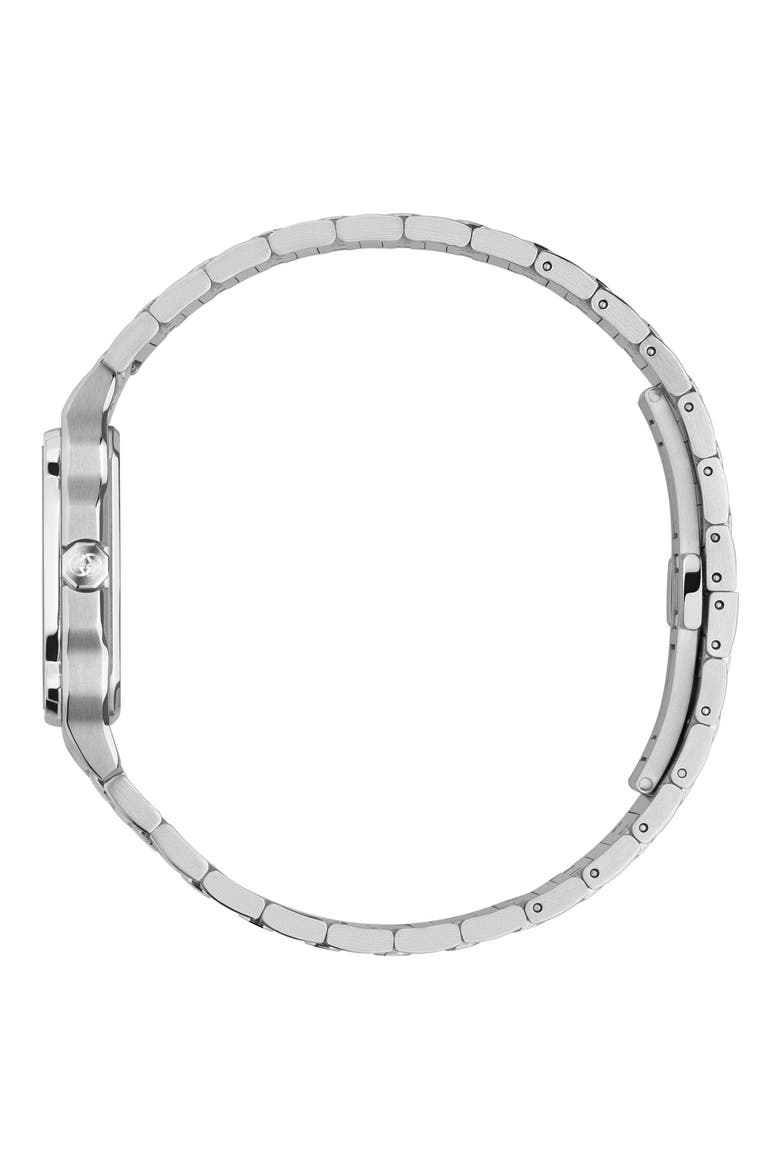 G-Flat Bracelet Watch, 30mm, Alternate, color, BLACK/SILVER