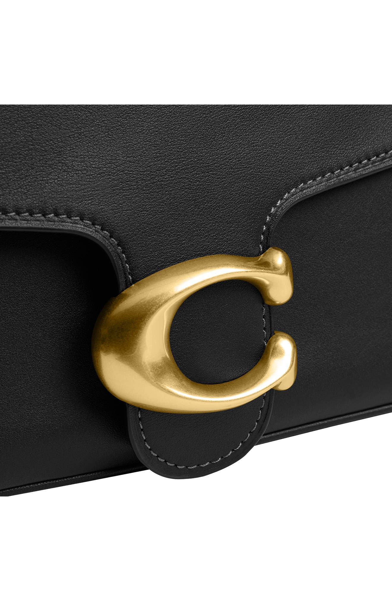 COACH Tabby Soft Leather Shoulder Bag, Alternate, color, B4/Black