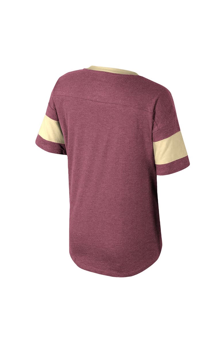 COLOSSEUM Girls Youth Colosseum  Garnet Florida State Seminoles Frontier Tie Front T-Shirt, Alternate, color, 