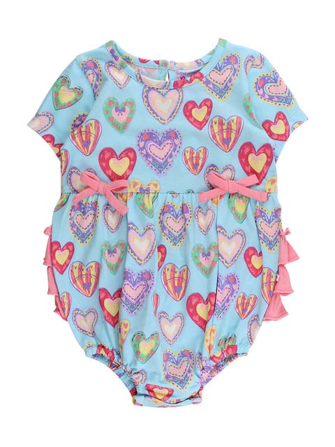 Knit Short Sleeve Bow Bubble Romper (Baby)