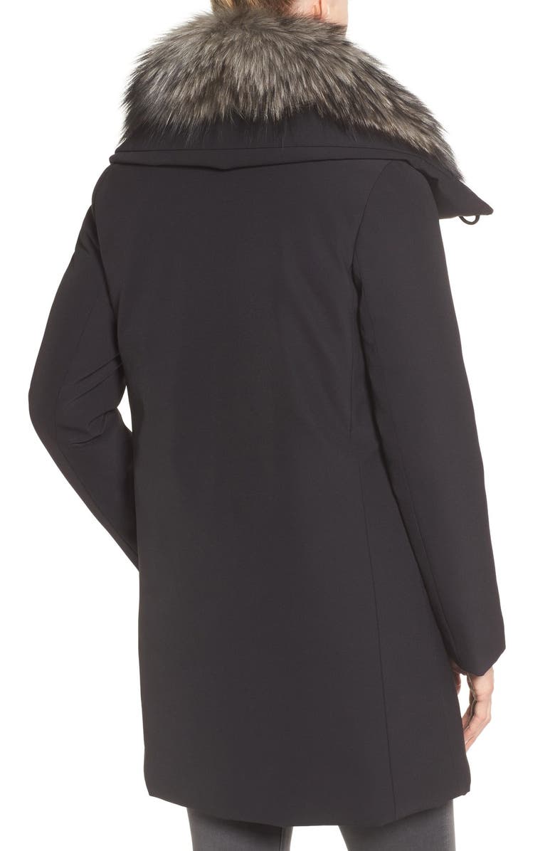 Derek Lam 10 Crosby Water Resistant Down Parka with Genuine Fox Fur Collar, Alternate, color,