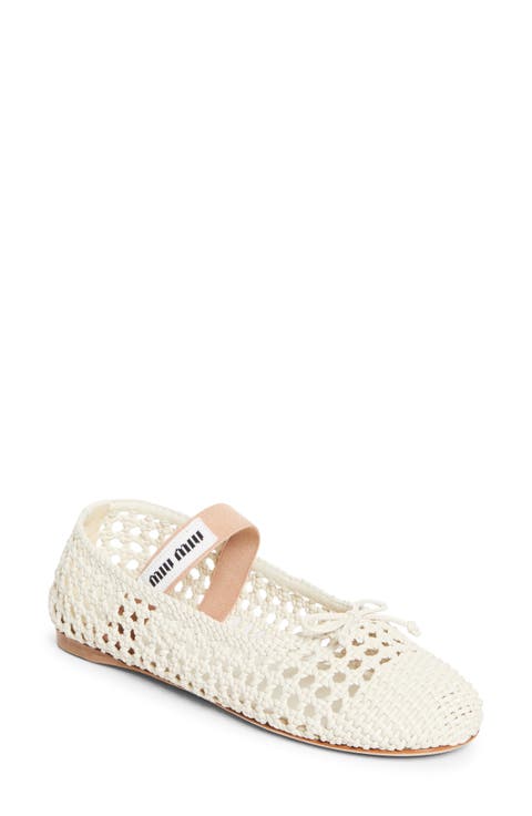 Woven Mary Jane Ballet Flat (Women)