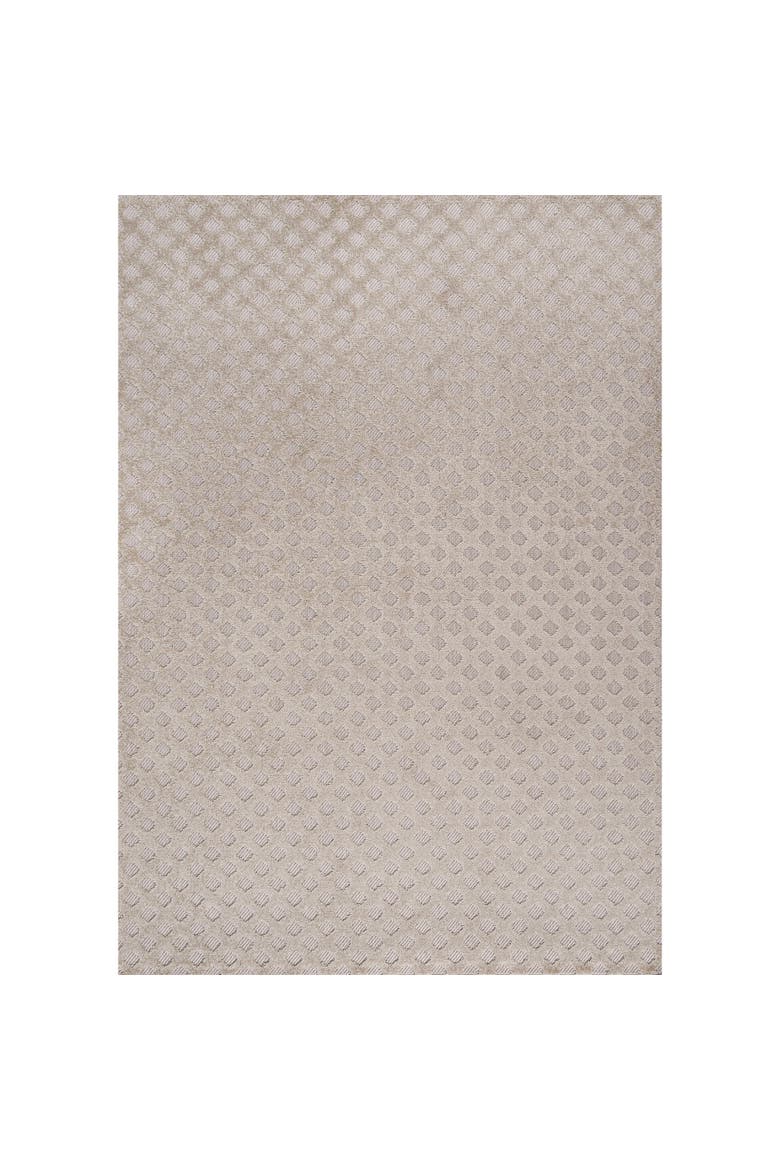 Rabat High-Low Pile Mini-Diamond Trellis Indoor/Outdoor Area Rug, Main, color, Beige