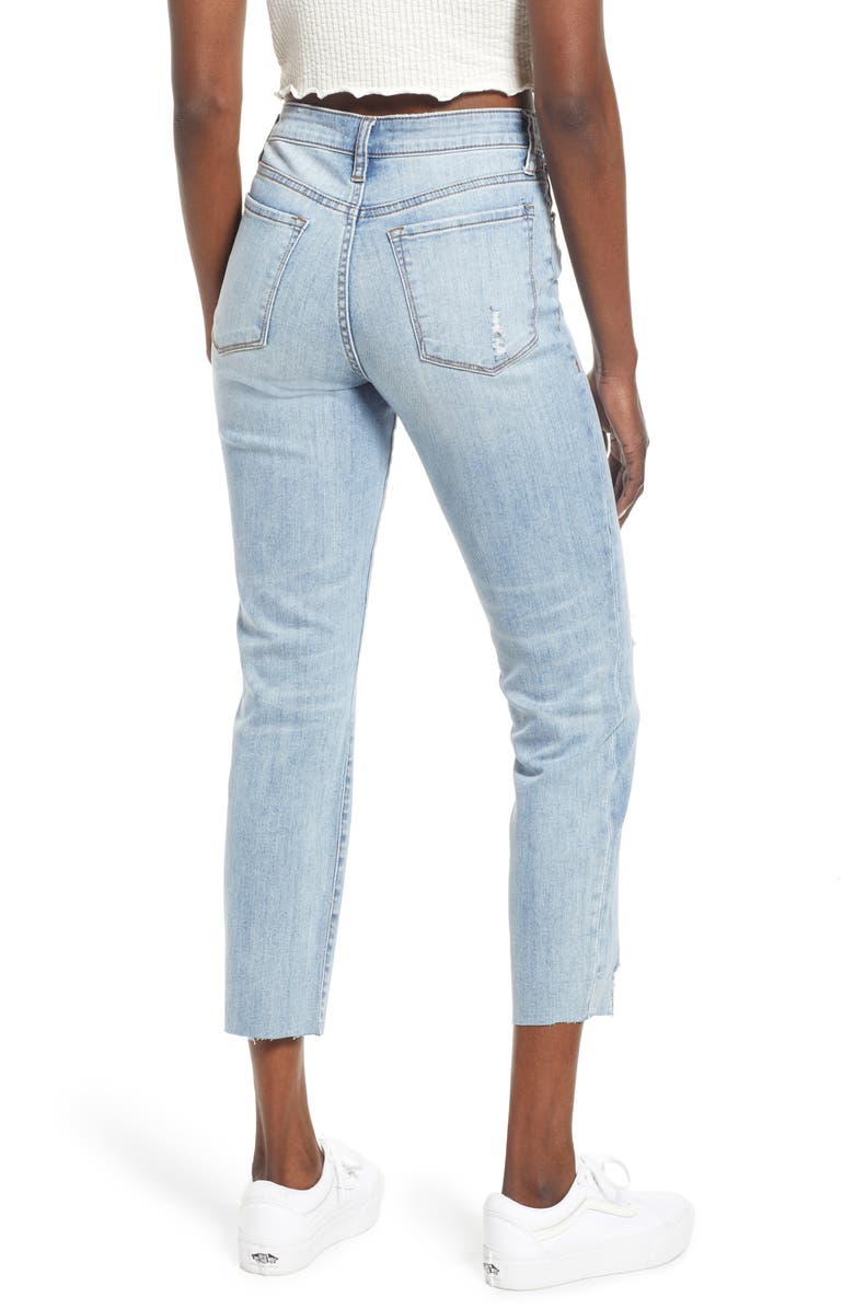 STS Blue Caroline Raw Hem High Waist Ankle Slim Jeans, Alternate, color, 