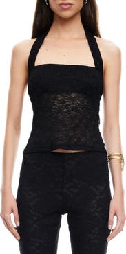 LIONESS Palisades Lace Halter Top