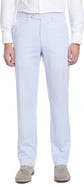 Berle Flat Front Stripe Cotton Seersucker Pants
