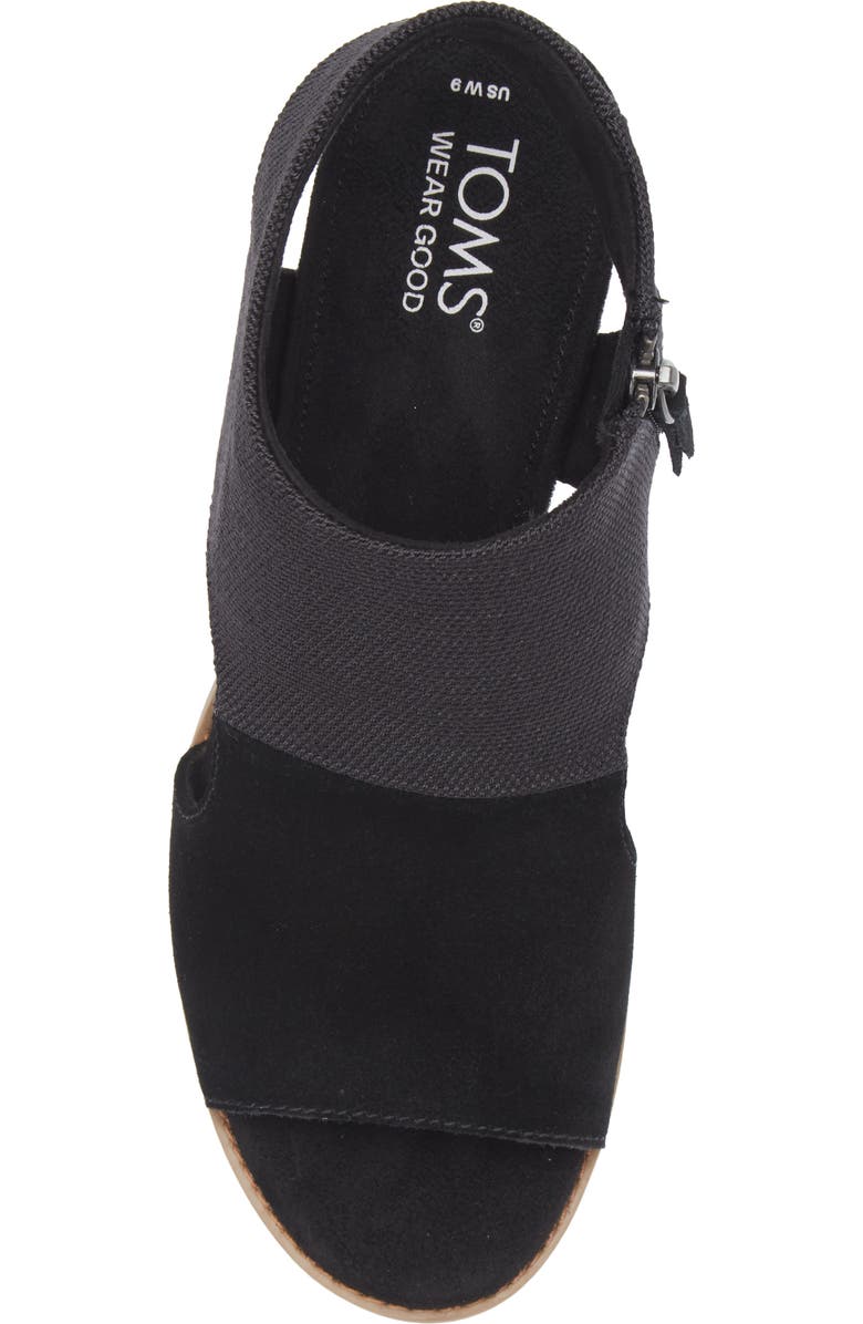 TOMS Eliana Sandal, Alternate, color, Black