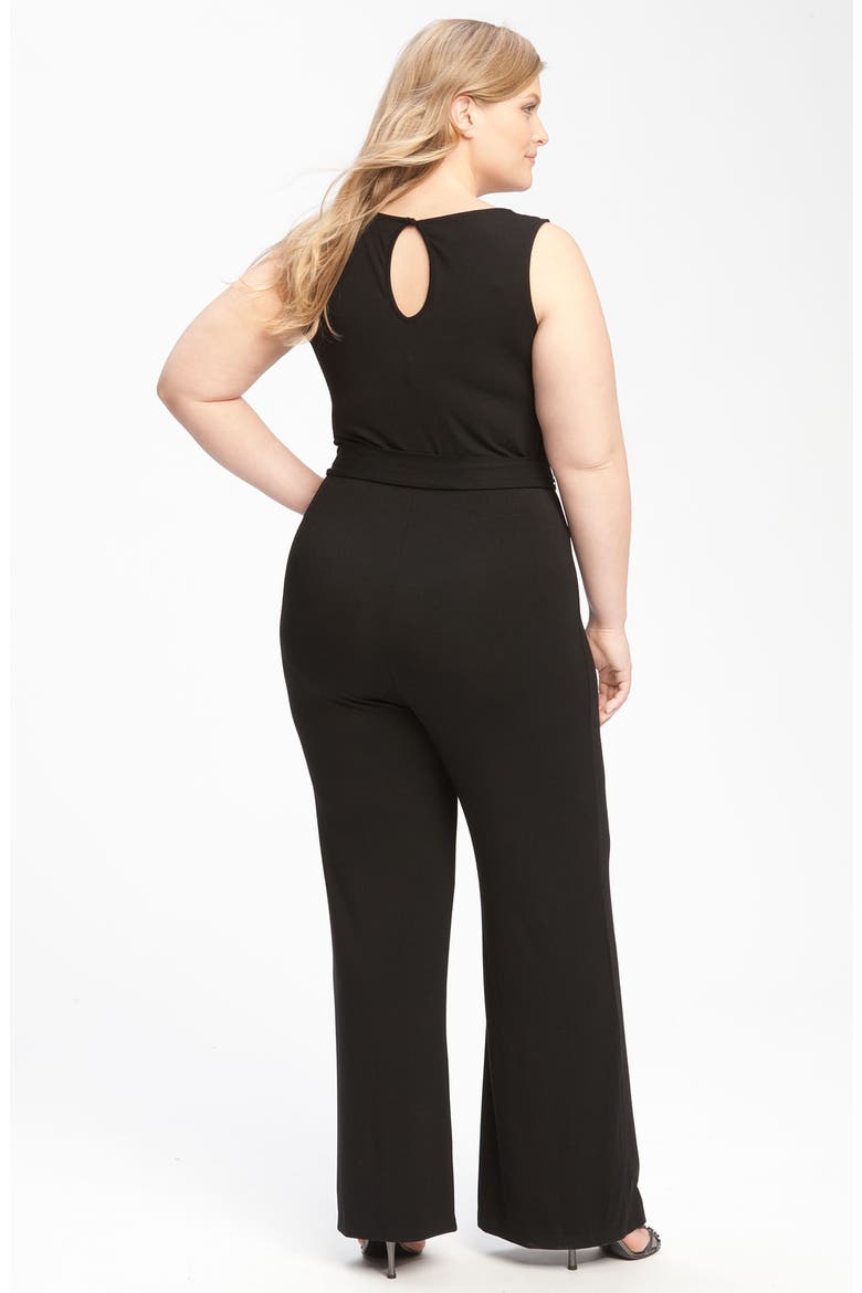 Knit Jumpsuit, Alternate, color, BLACK