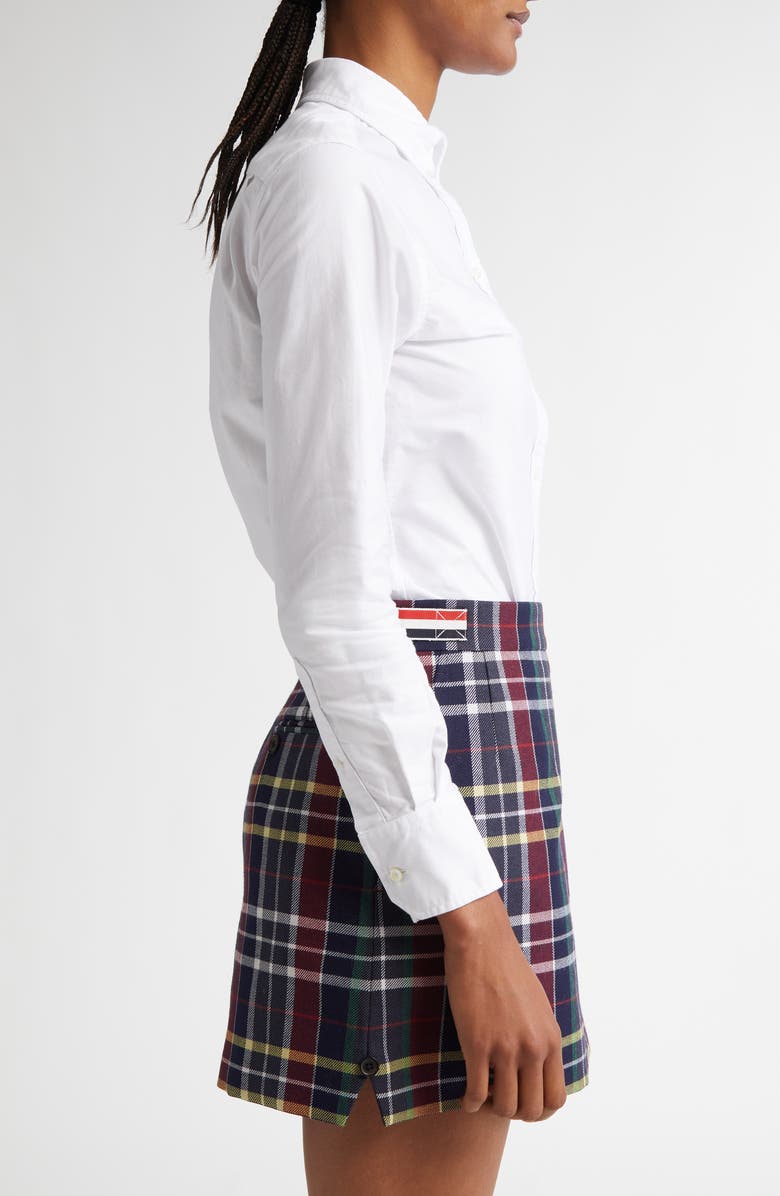 Thom Browne Men's Classic Fit Cotton Button-Down Shirt, Alternate, color, White