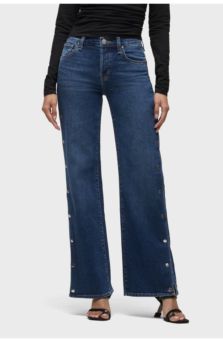 Hudson Jeans Rosie Side Seam Snaps Wide Leg, Main, color, Deep Ray