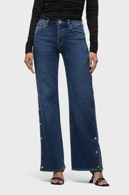 Hudson Jeans Rosie Side Seam Snaps Wide Leg