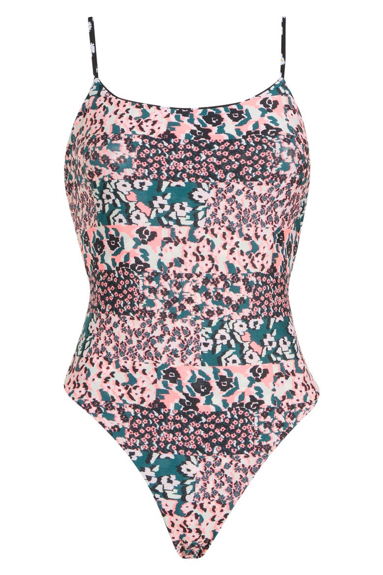 Luster Reversible One-Piece Swimsuit, Alternate, color, BLACK