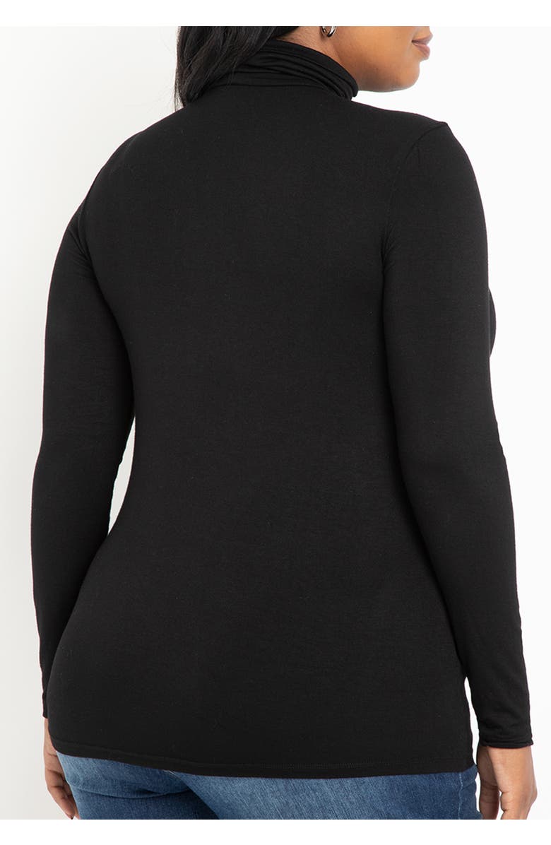 ELOQUII Layering Turtleneck, Alternate, color, Totally Black