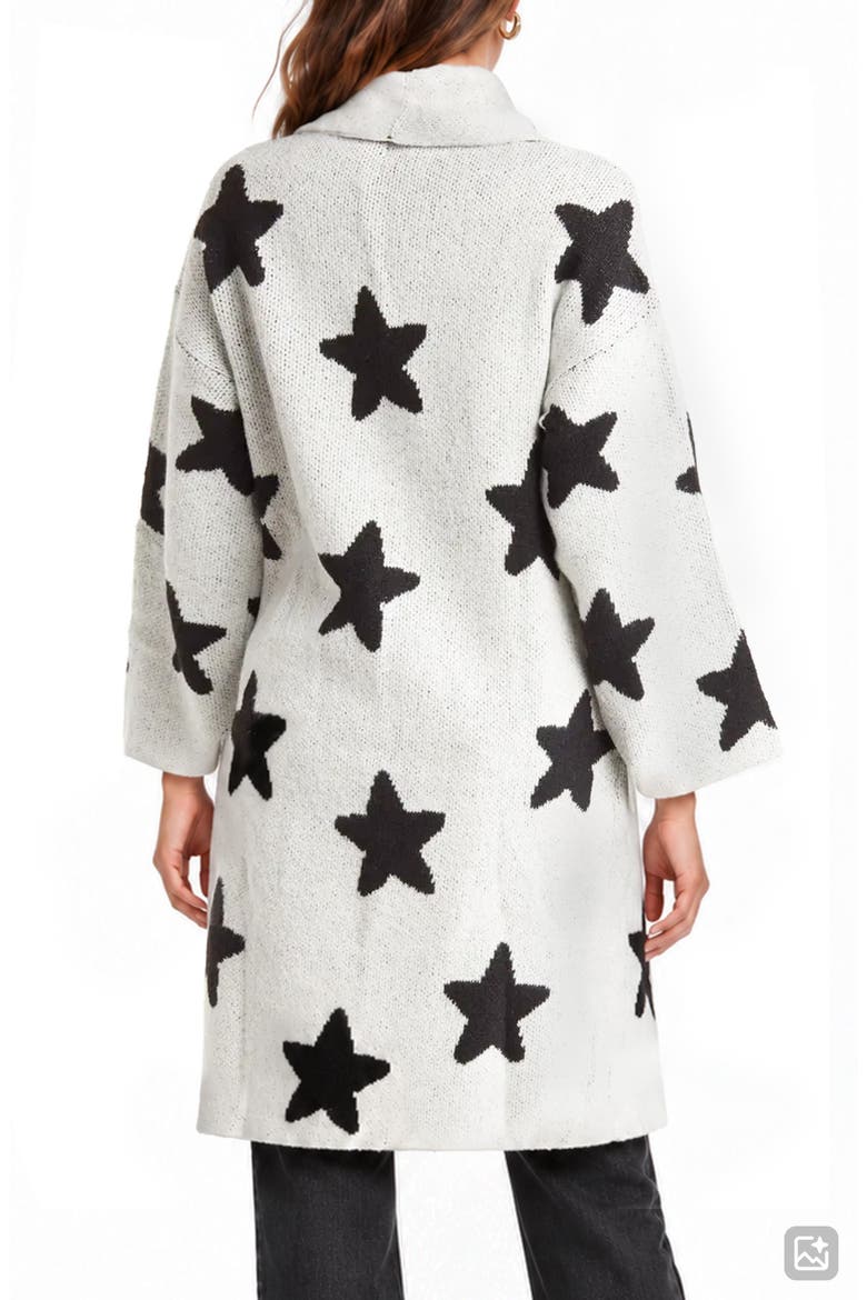 Chloe Open Patterned Cardigan, Alternate, color, SUPERSTAR IVORY COMBO