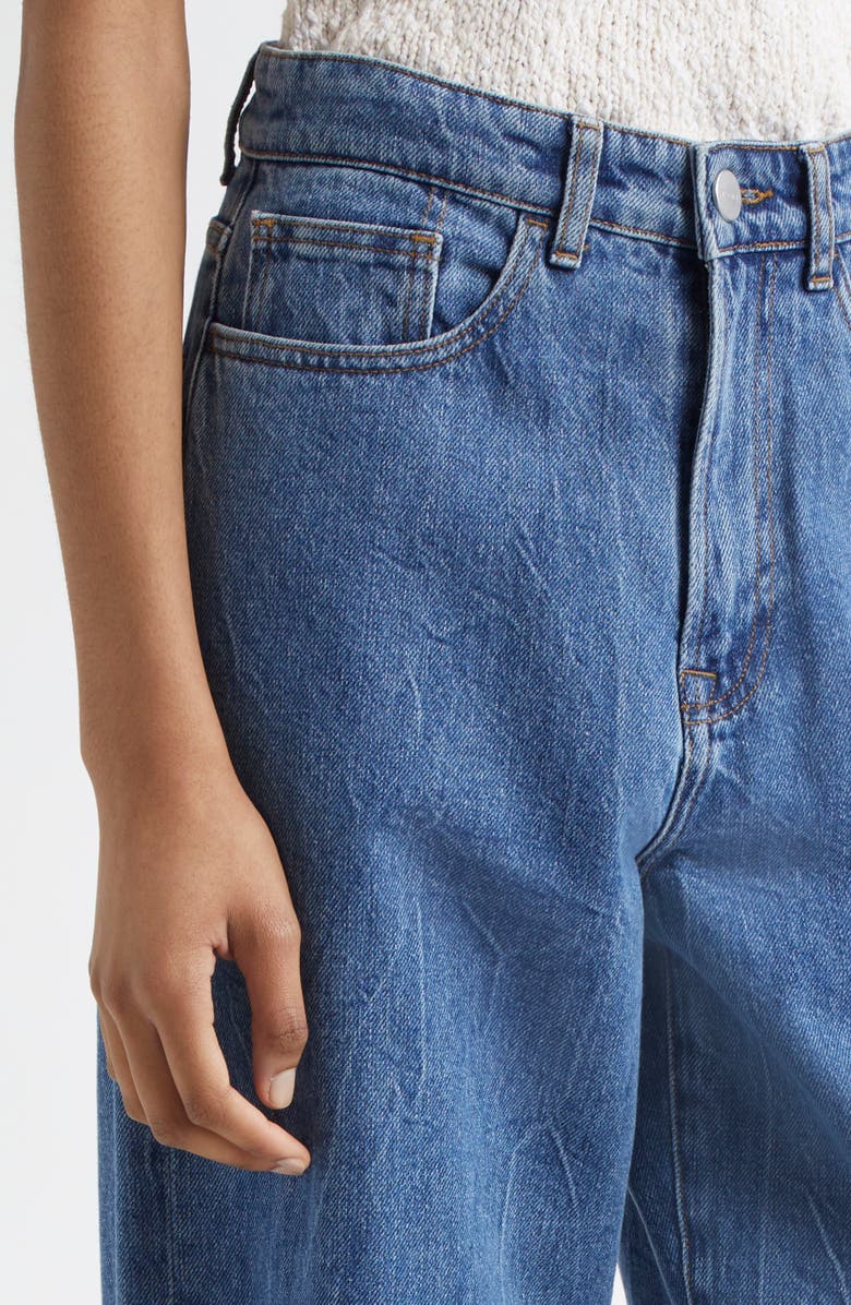 Róhe Baggy Wide Leg Jeans, Alternate, color, Mid Denim Blue