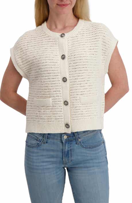 Lucky Brand Short Sleeve Cotton Cardigan