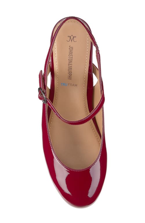 Johnston & Murphy Sienna Mary Jane Slingback Pump In Red
