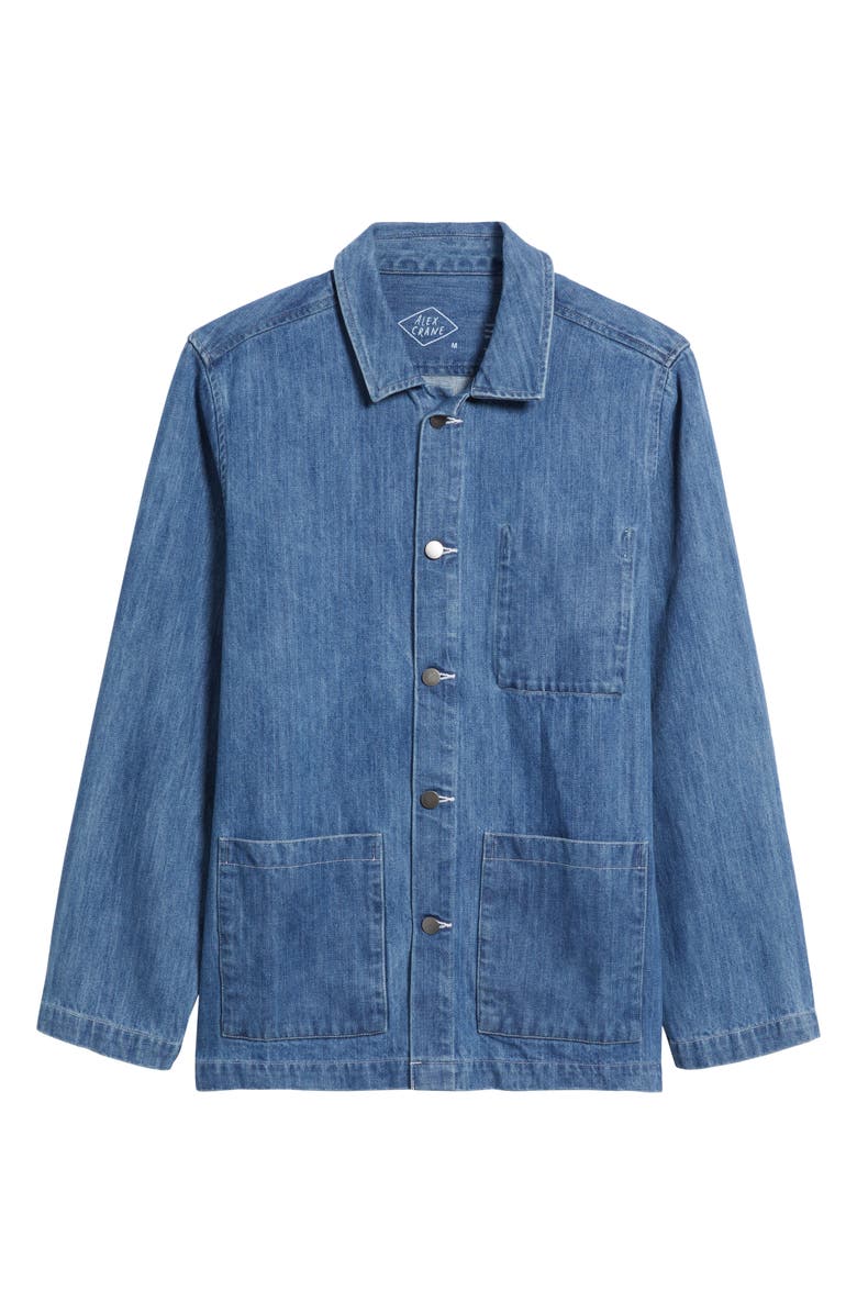 ALEX CRANE Kite Organic Cotton Denim Jacket, Alternate, color, Ocean