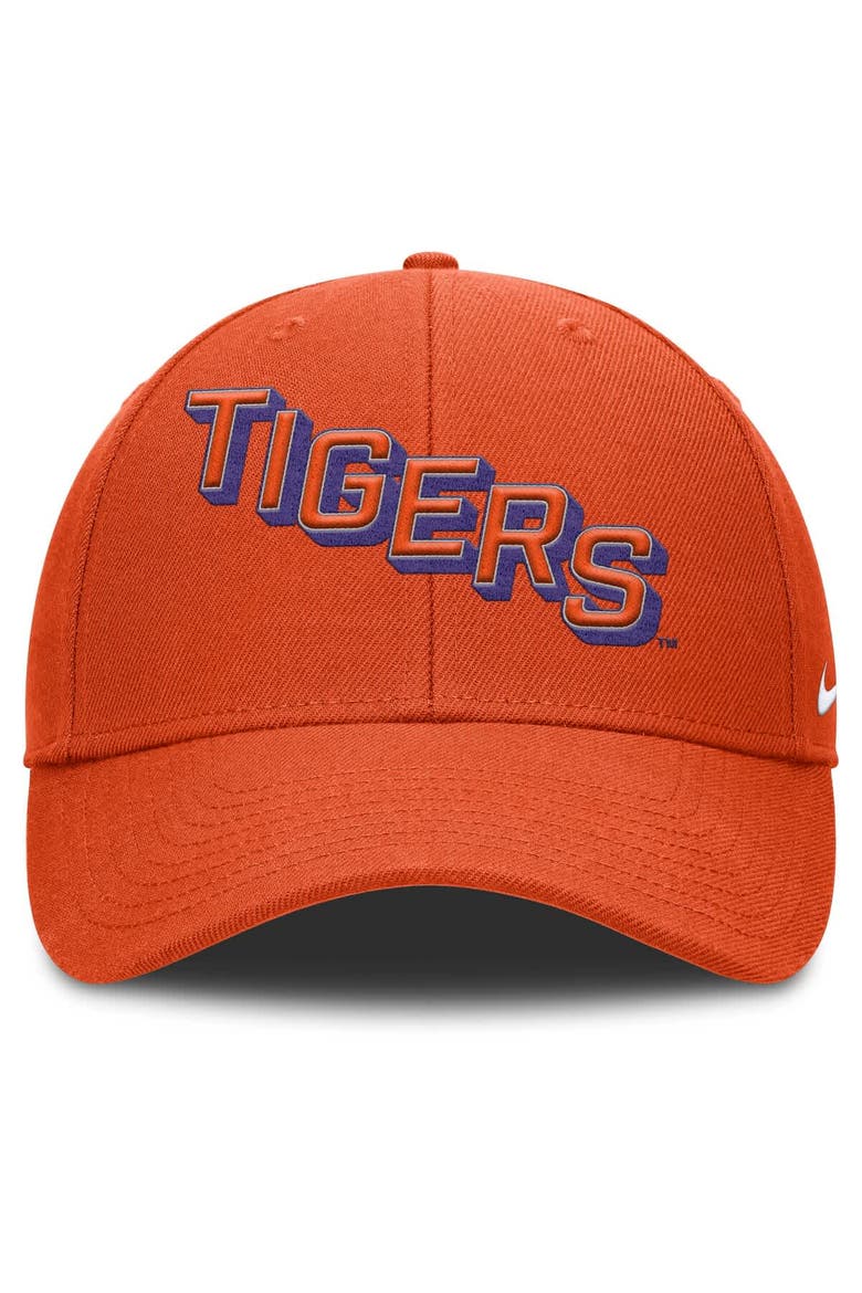 Men's Nike Orange Clemson Tigers Slanted Primetime Rise Performance Adjustable Hat, Alternate, color, Orange