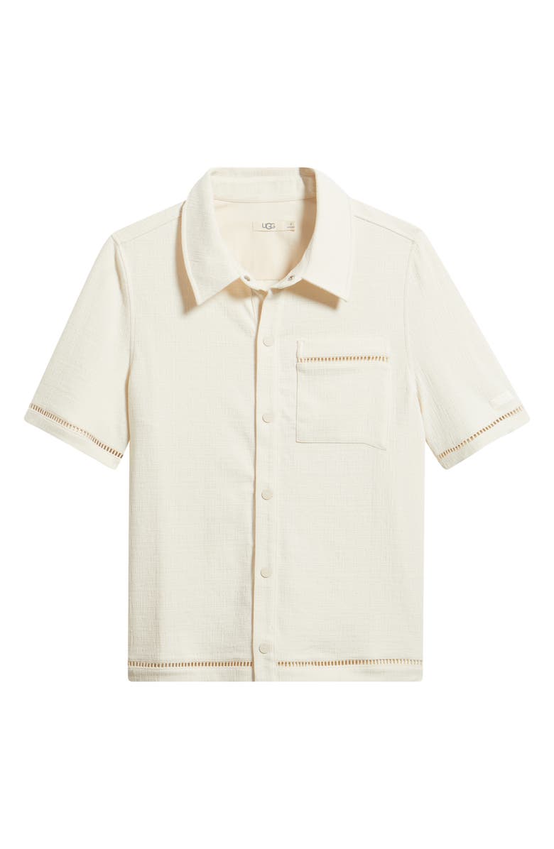 UGG<sup>®</sup> Devyn Short Sleeve Shirt, Alternate, color, Cream