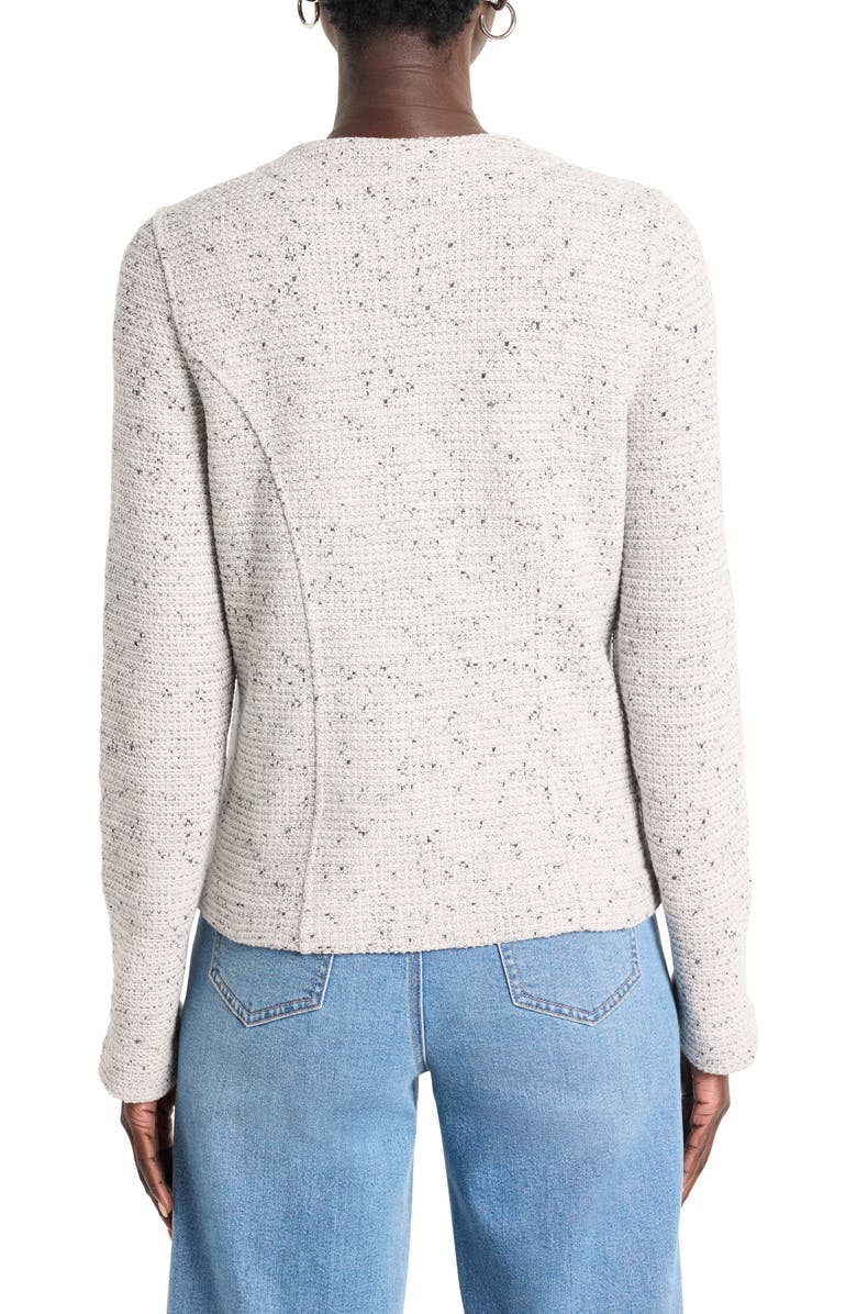 NIC+ZOE Woven & Knit Zip Jacket, Alternate, color, Sugar Cookie