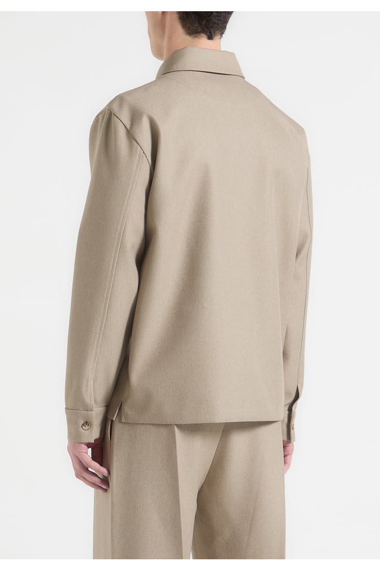 Valentin Tailored Overshirt, Alternate, color, Beige