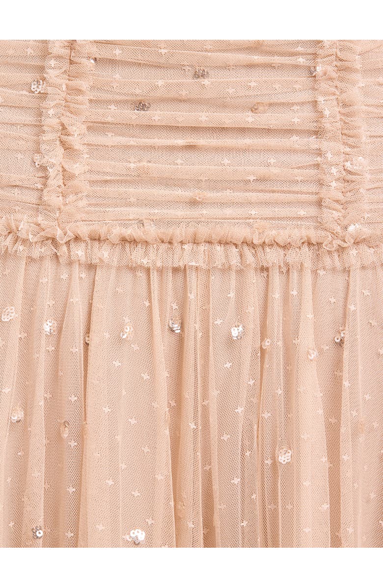 Needle & Thread Gigi Dot One-Shoulder Ruched Gown, Alternate, color, Beige