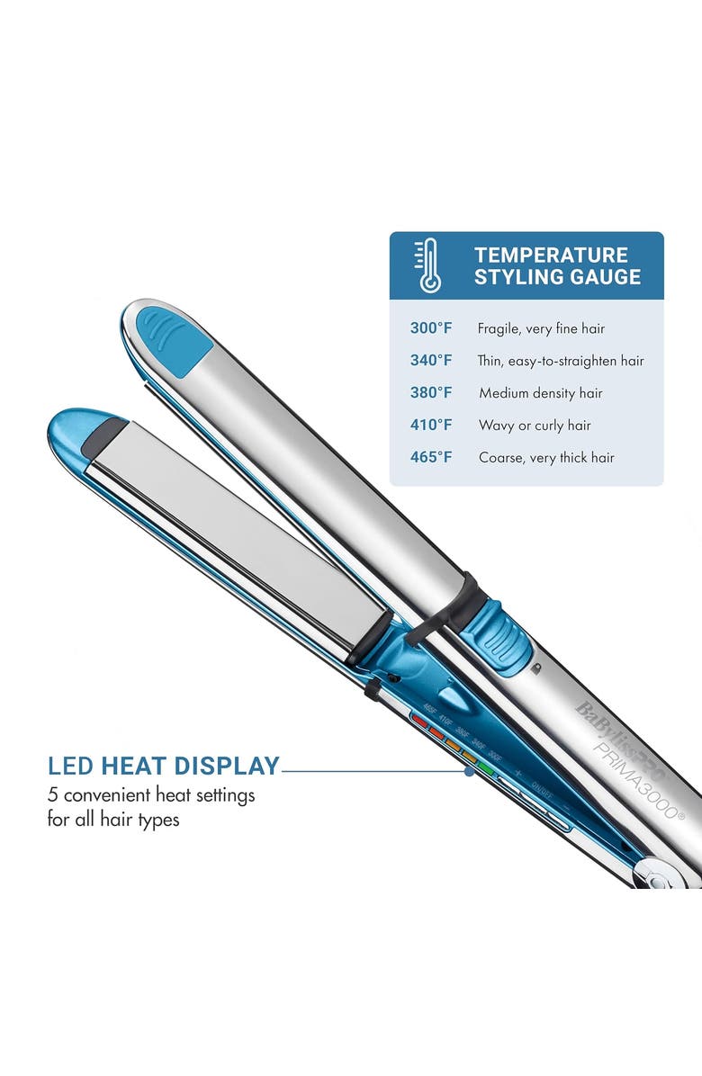 BaBylissPRO Nano Titanium Prima3000<sup>®</sup> 1¼" Ionic Straightener, Alternate, color, Blue
